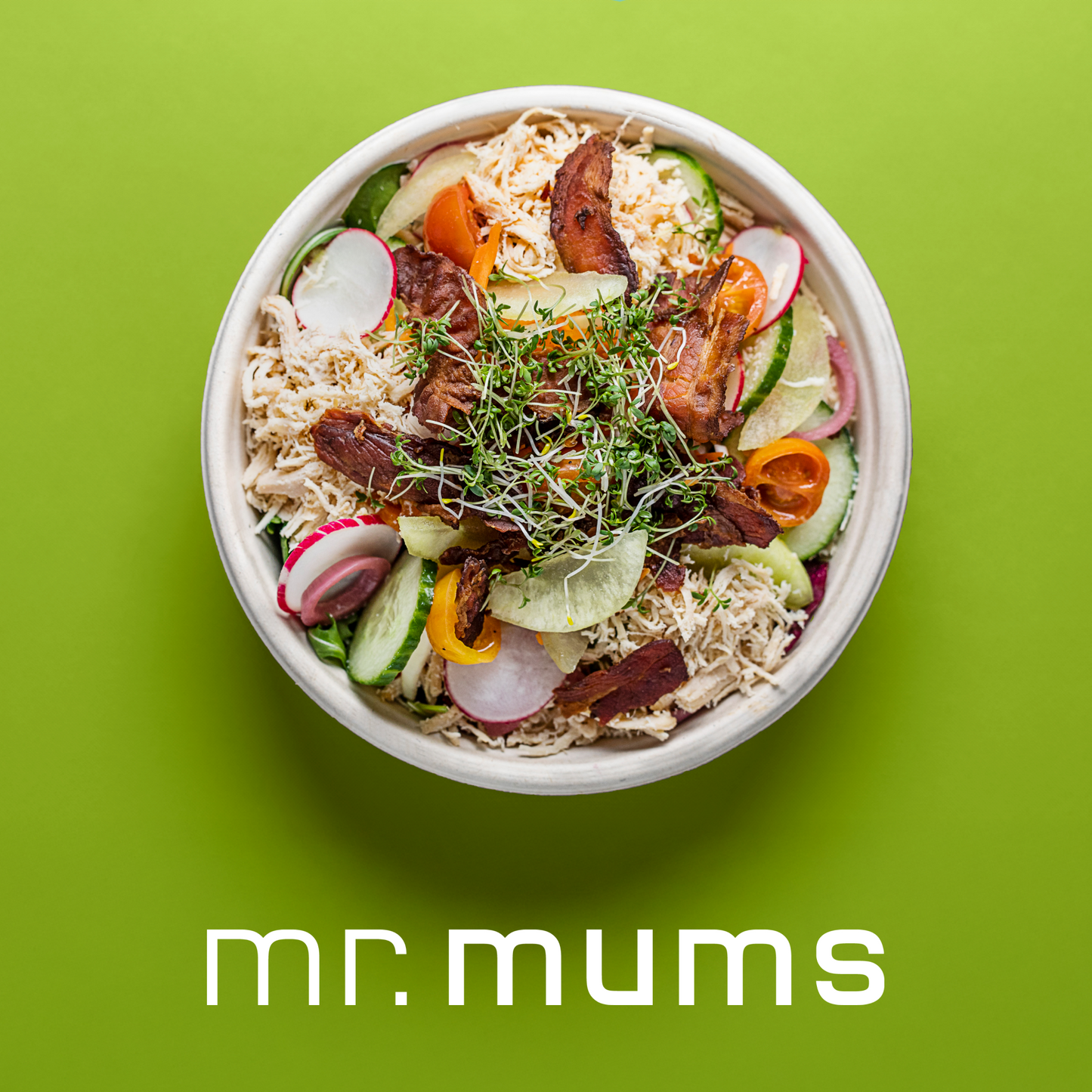 Salat m. Kylling/bacon